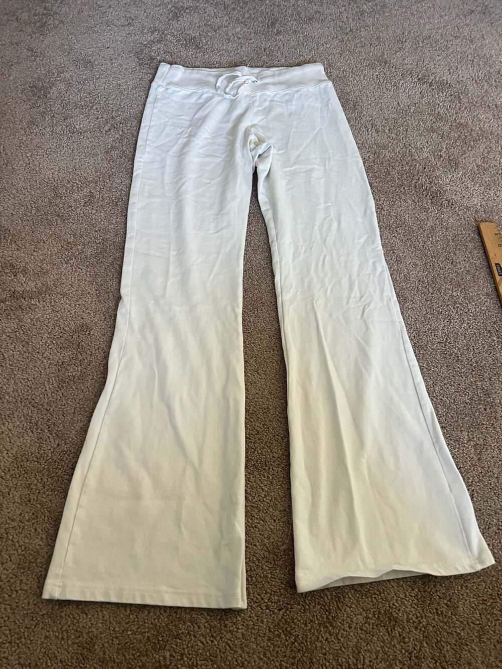 Brandy Melville White Priscilla Flare Sweatpants